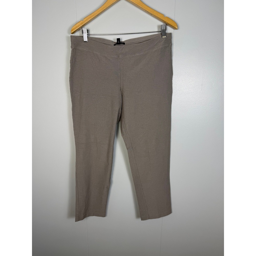 Eileen Fisher Crepe Ankle Pant Women L Petite Quiet Luxury Office Minimalist